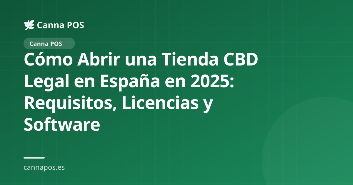 Cómo Abrir una Tienda CBD Legal en España en 2025: Requisitos, Licencias y Software
