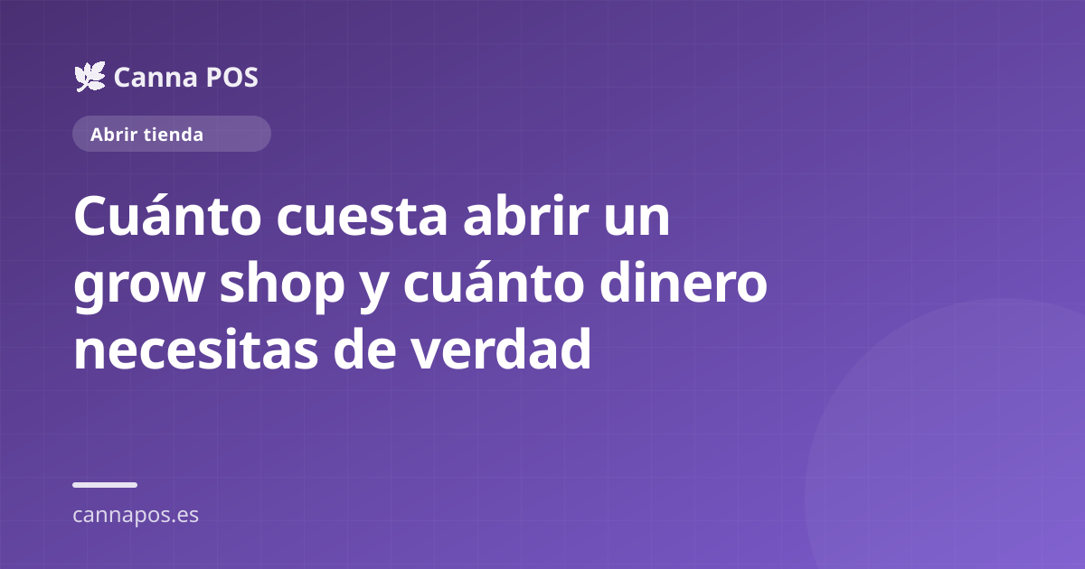 Interior de un grow shop de 60 metros cuadrados con estanterías, productos etiquetados y mostrador de venta